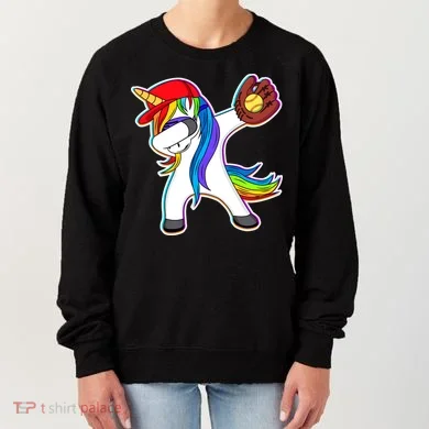 Dabbing Softball Unicorn Women's Sweatshirt