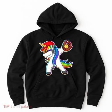 Dabbing Softball Unicorn Hoodie