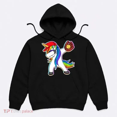Dabbing Softball Unicorn Hoodie