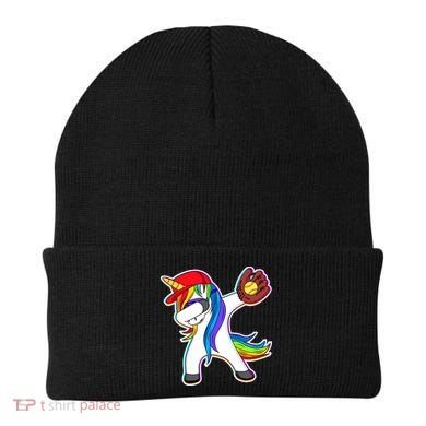 Dabbing Softball Unicorn Beanie