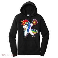 Dabbing Softball Unicorn Women's Hoodie thumb 0