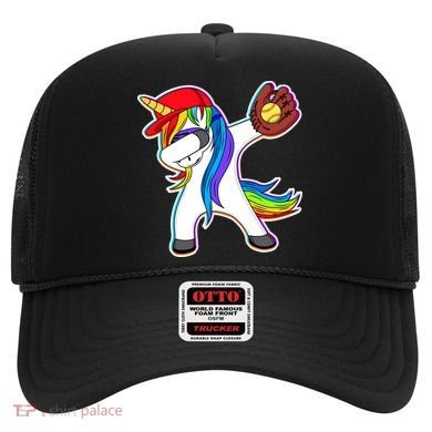 Dabbing Softball Unicorn Hat