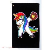 Dabbing Softball Unicorn Golf Towel thumb 0