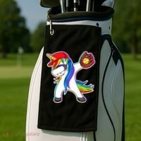 Dabbing Softball Unicorn Golf Towel thumb 2