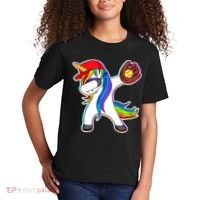Dabbing Softball Unicorn Kids T-Shirt thumb 2
