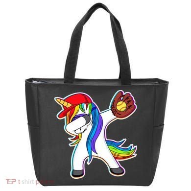 Dabbing Softball Unicorn Tote Bag