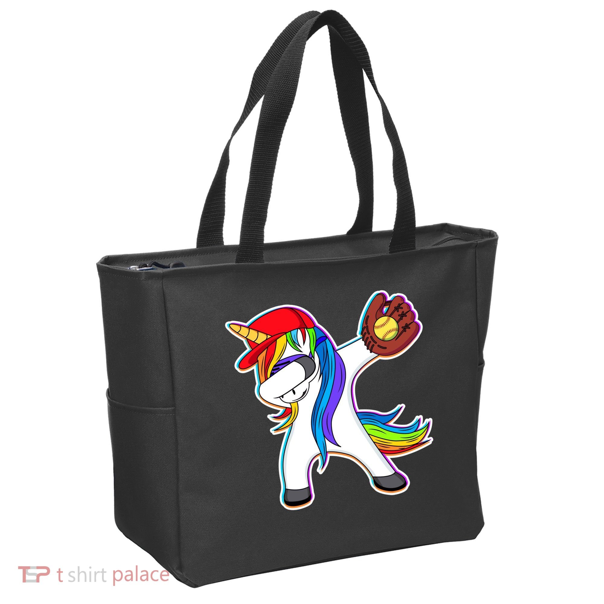 Dabbing Softball Unicorn Tote Bag