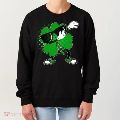 Dabbing St. Patrick's Day Shamrock Women's Sweatshirt