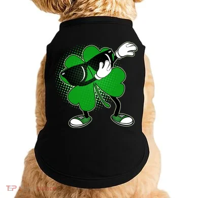 Dabbing St. Patrick's Day Shamrock Doggie Tank