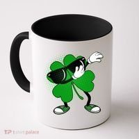 Dabbing St. Patrick's Day Shamrock Coffee Mug thumb 0