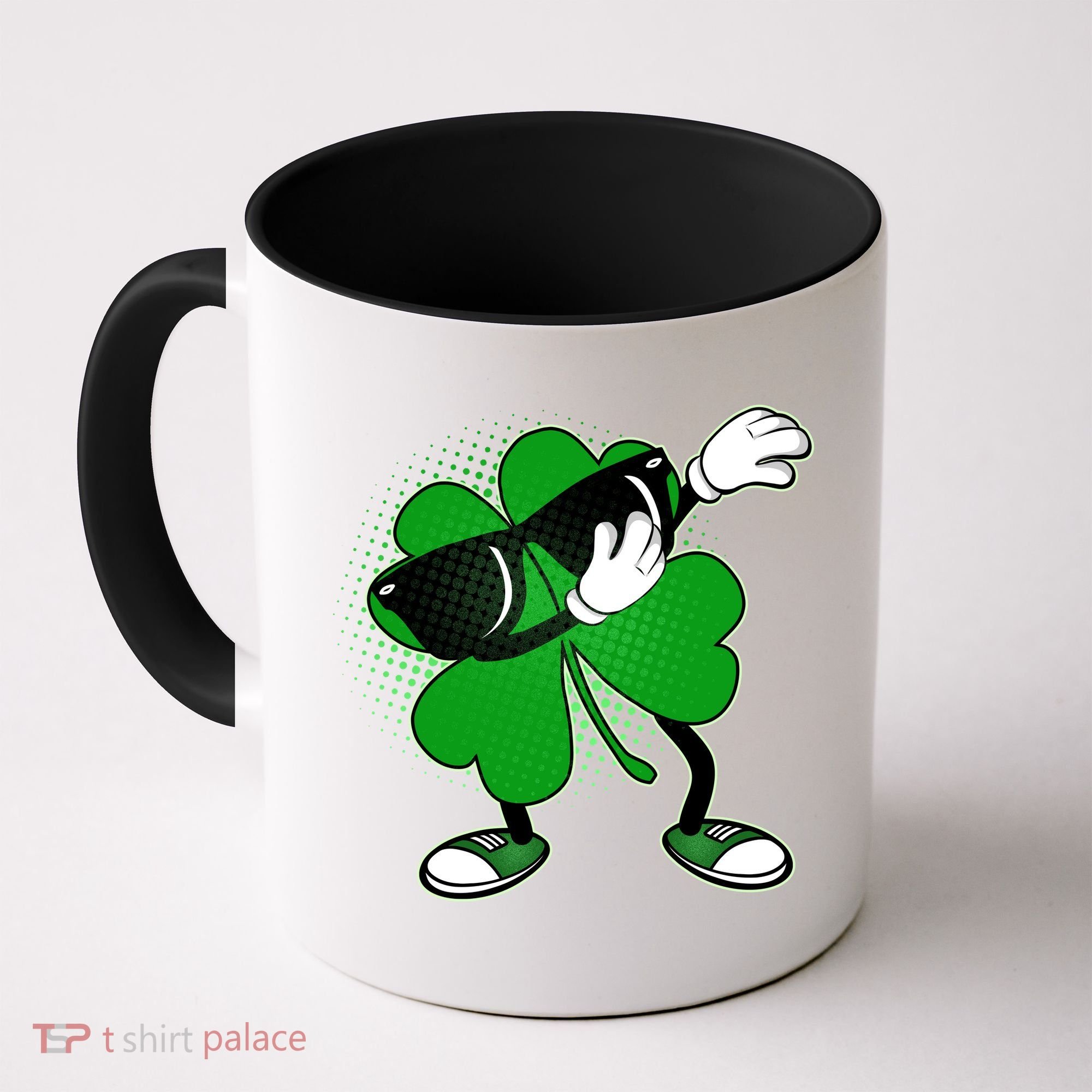 Dabbing St. Patrick's Day Shamrock Coffee Mug