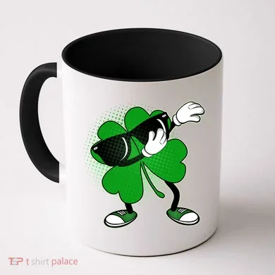 Dabbing St. Patrick's Day Shamrock Coffee Mug