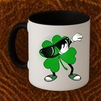 Dabbing St. Patrick's Day Shamrock Coffee Mug thumb 2