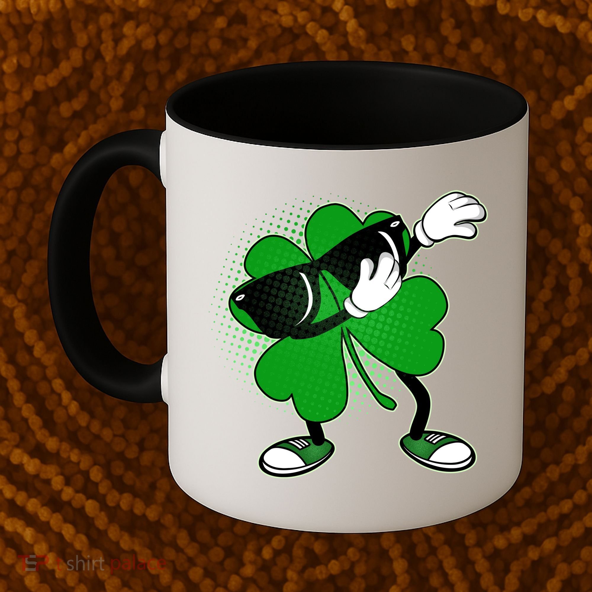 Dabbing St. Patrick's Day Shamrock Coffee Mug