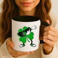 Dabbing St. Patrick's Day Shamrock Coffee Mug thumb 3