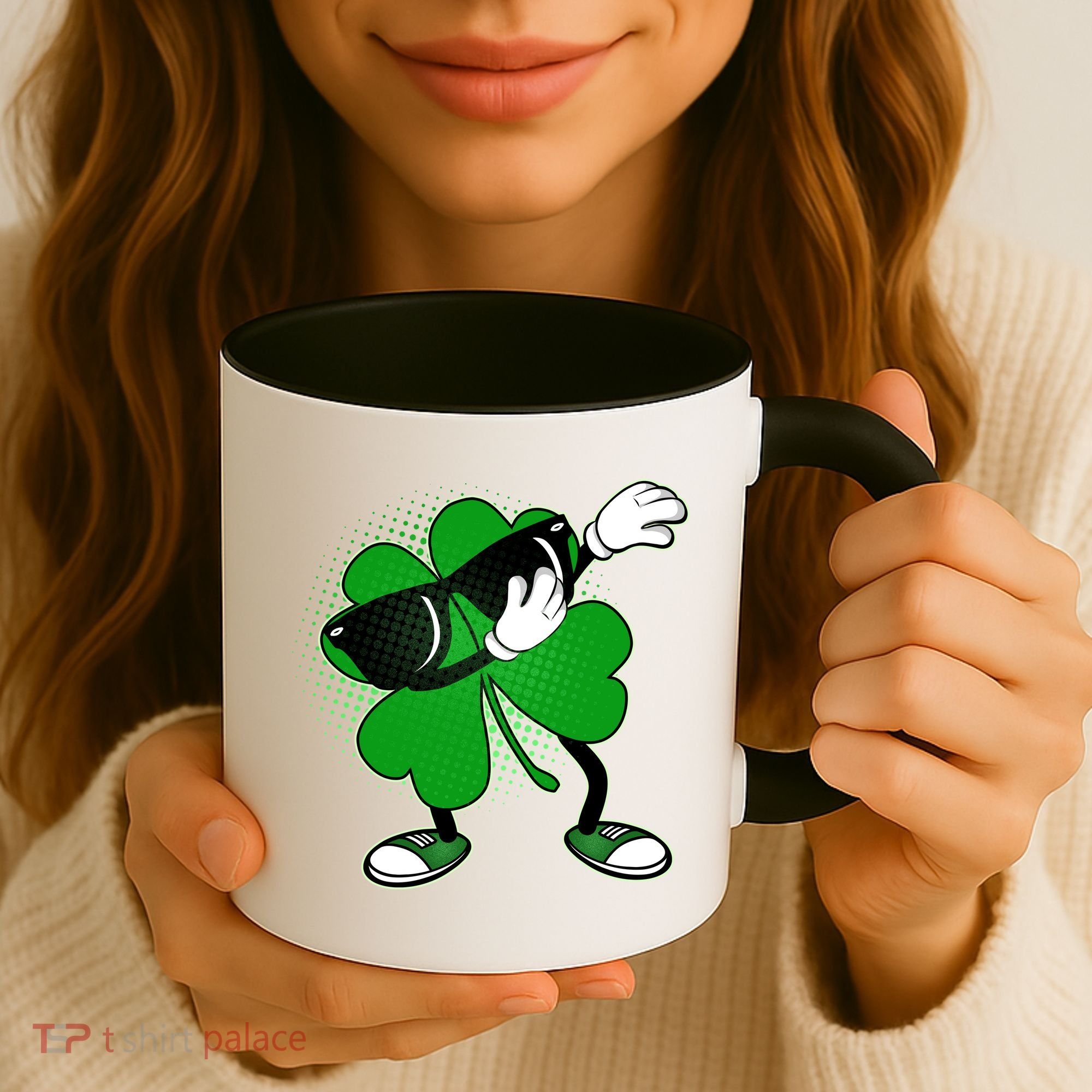 Dabbing St. Patrick's Day Shamrock Coffee Mug