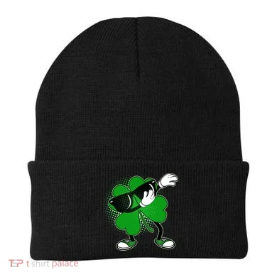 Dabbing St. Patrick's Day Shamrock Beanie