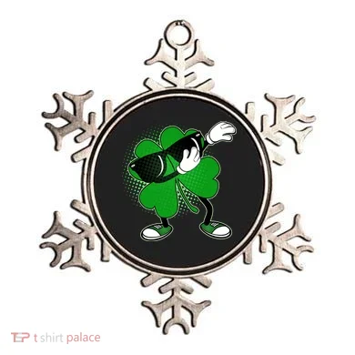 Dabbing St. Patrick's Day Shamrock Ornament