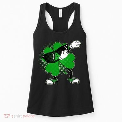Dabbing St. Patrick's Day Shamrock Women's Tank Top