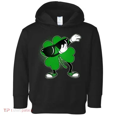 Dabbing St. Patrick's Day Shamrock Toddler Hoodie