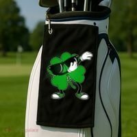 Dabbing St. Patrick's Day Shamrock Golf Towel thumb 2