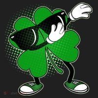 Dabbing St. Patrick's Day Shamrock Golf Towel thumb 3