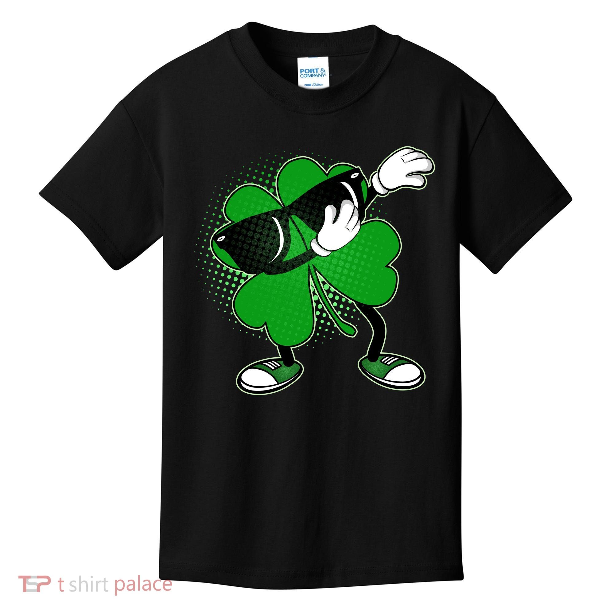 Dabbing St. Patrick's Day Shamrock Kids T-Shirt