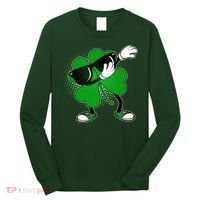 Dabbing St. Patrick's Day Shamrock Long Sleeve Shirt thumb 0