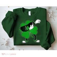 Dabbing St. Patrick's Day Shamrock Sweatshirt thumb 2