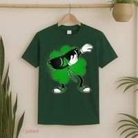 Dabbing St. Patrick's Day Shamrock T-Shirt thumb 2