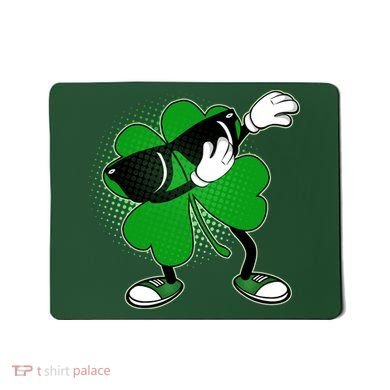 Dabbing St. Patrick's Day Shamrock Mousepad