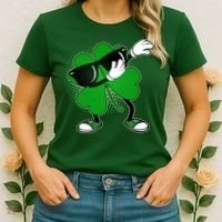 Dabbing St. Patrick's Day Shamrock Women's T-Shirt thumb 2