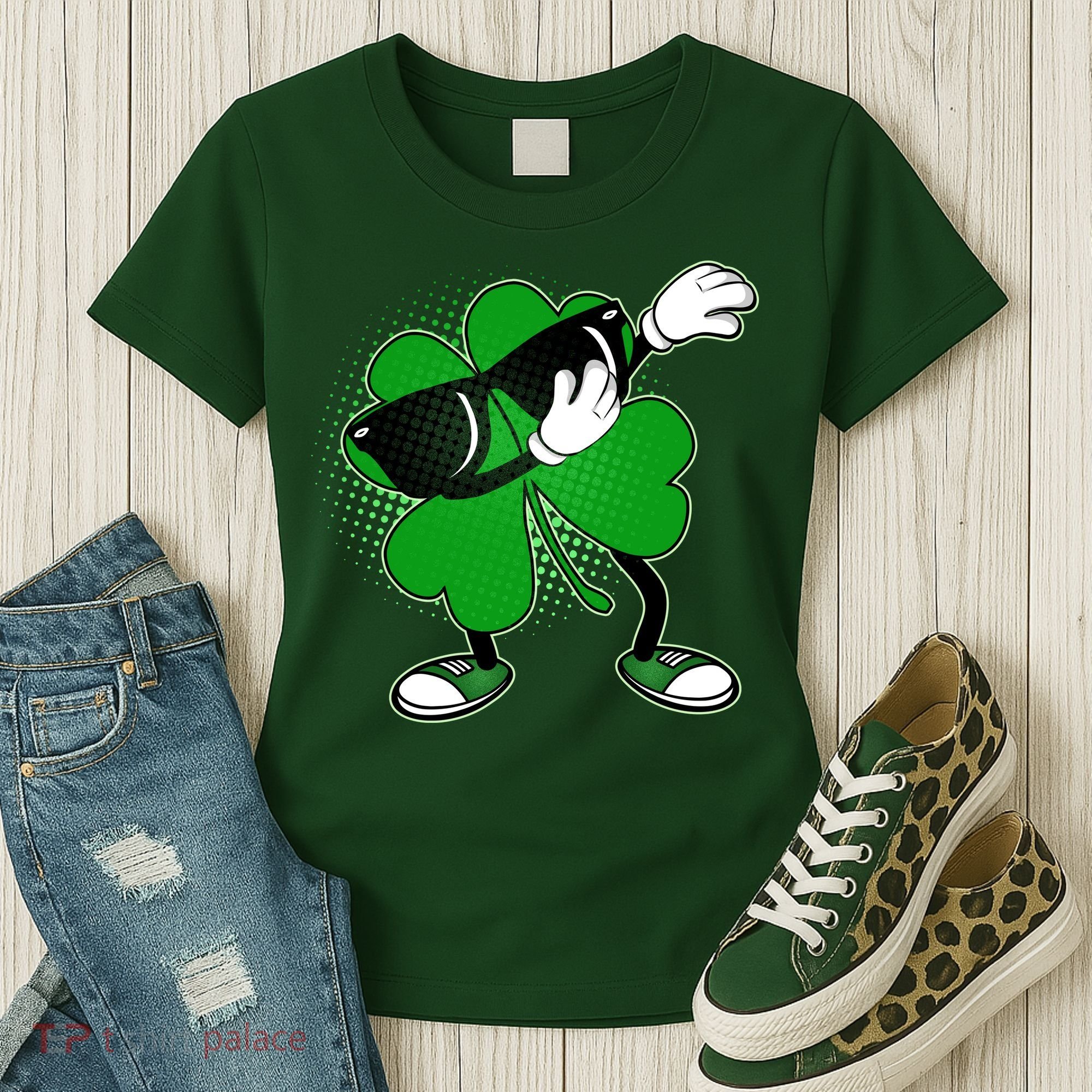 Dabbing St. Patrick's Day Shamrock Women's T-Shirt