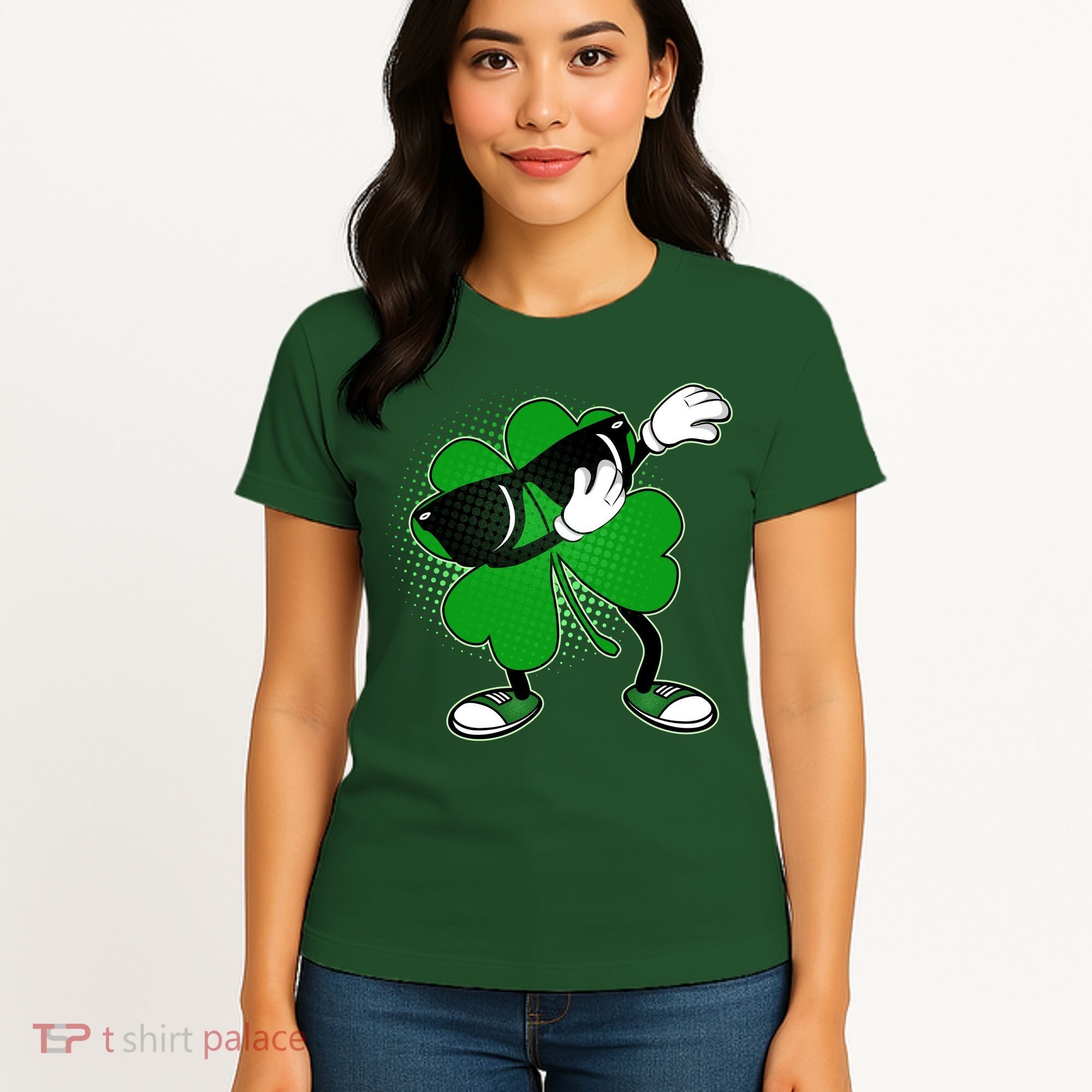 Dabbing St. Patrick's Day Shamrock Women's T-Shirt