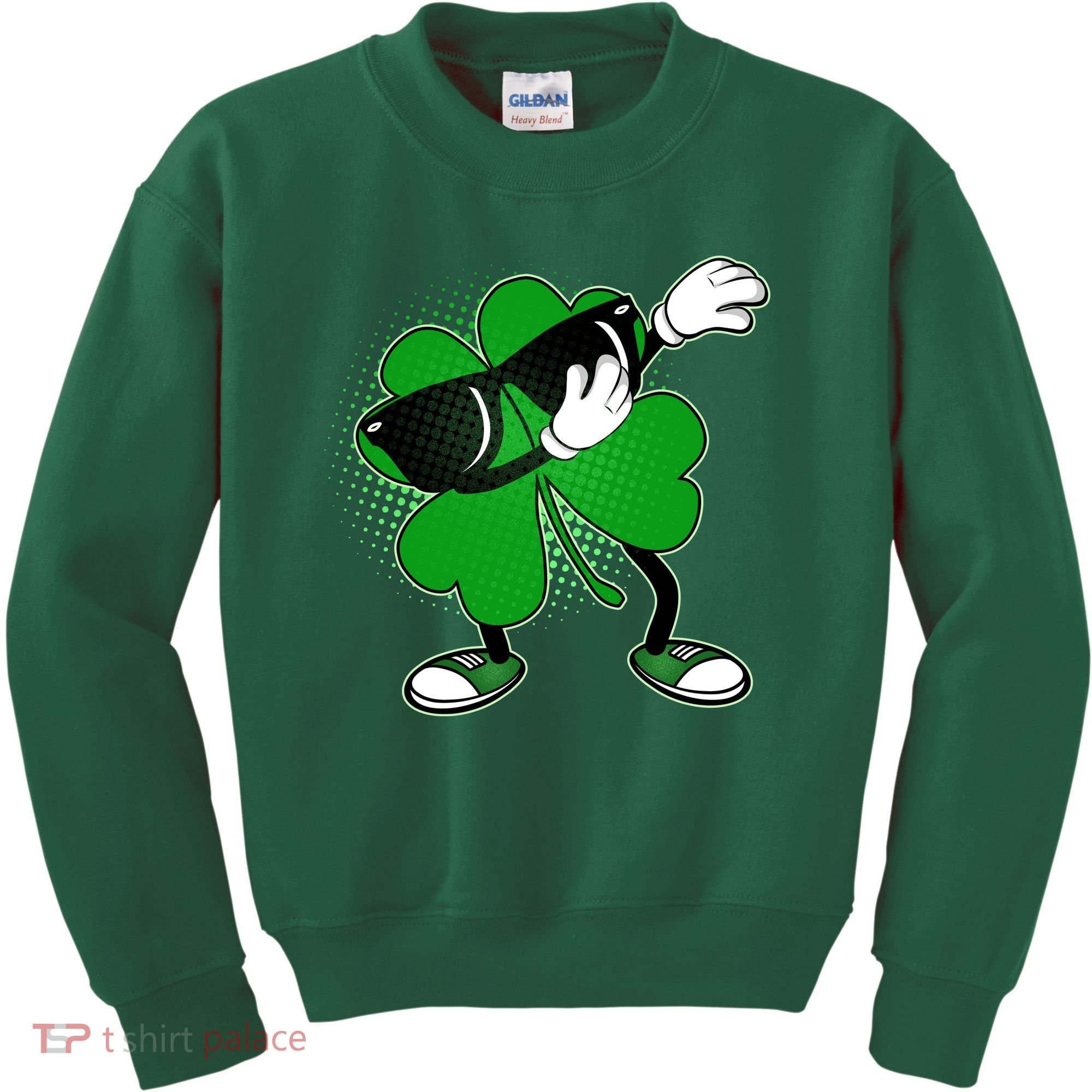 Dabbing St. Patrick's Day Shamrock Kids Sweatshirt