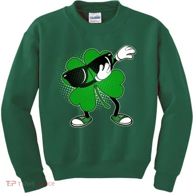Dabbing St. Patrick's Day Shamrock Kids Sweatshirt
