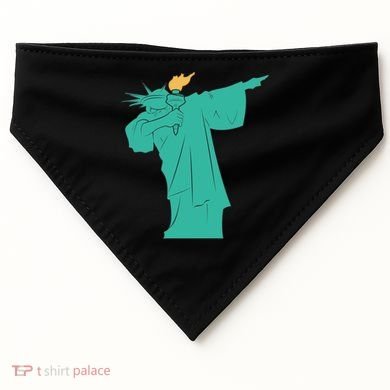 Dabbing Statue Of Liberty USA-Made Doggie Bandana