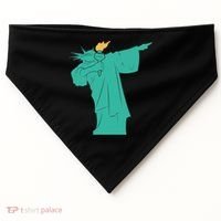 Dabbing Statue Of Liberty USA-Made Doggie Bandana thumb 0