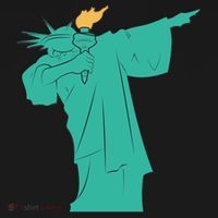Dabbing Statue Of Liberty Long Sleeve Shirt thumb 2
