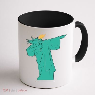 Dabbing Statue Of Liberty Coffee Mug back