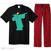 Dabbing Statue Of Liberty Pajama Set thumb 0
