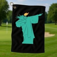 Dabbing Statue Of Liberty Golf Towel thumb 1