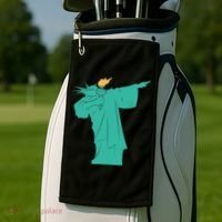 Dabbing Statue Of Liberty Golf Towel thumb 2