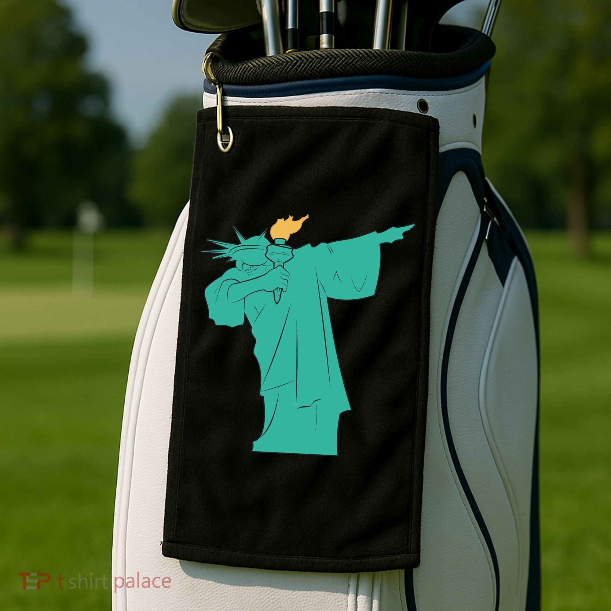 Dabbing Statue Of Liberty Golf Towel