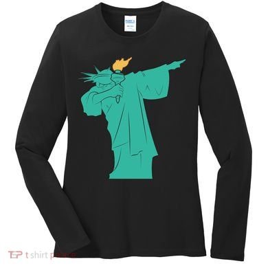 Dabbing Statue Of Liberty Women's Long Sleeve Shirt