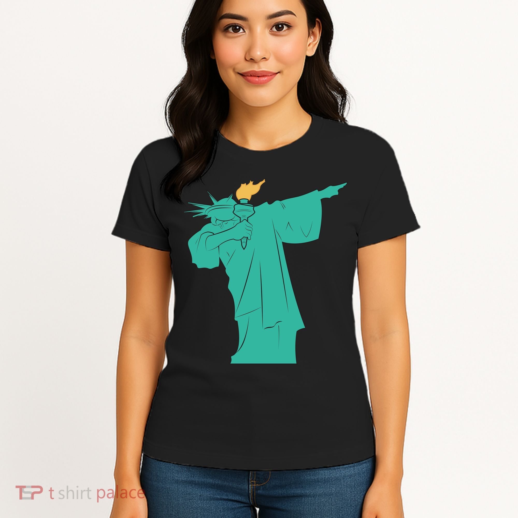 Dabbing Statue Of Liberty Women's T-Shirt