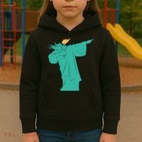 Dabbing Statue Of Liberty Kids Hoodie thumb 3