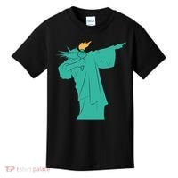 Dabbing Statue Of Liberty Kids T-Shirt thumb 0