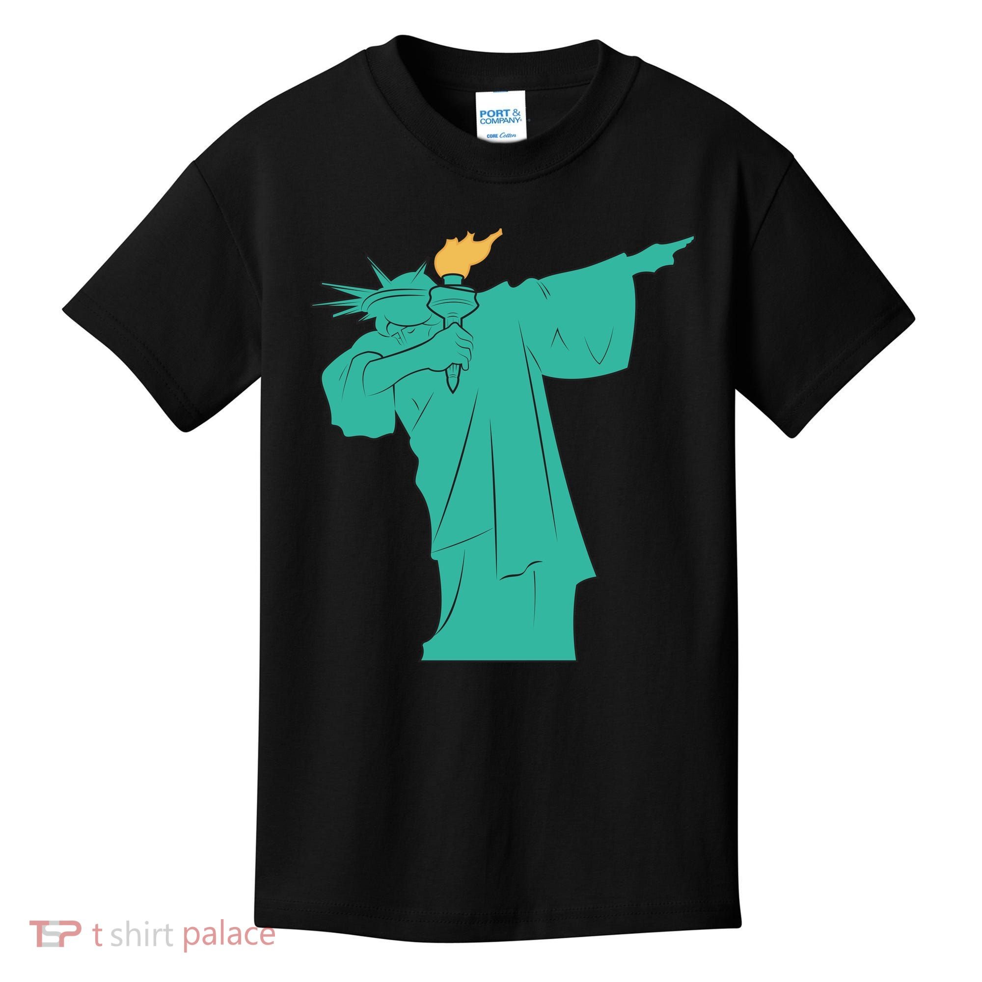 Dabbing Statue Of Liberty Kids T-Shirt
