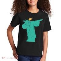 Dabbing Statue Of Liberty Kids T-Shirt thumb 2